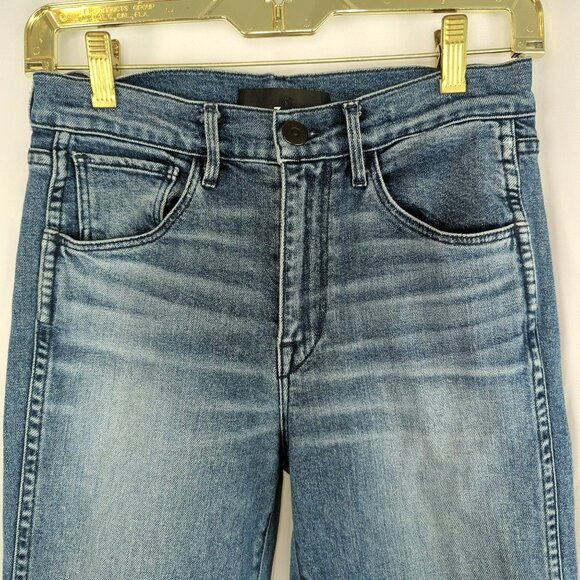 3x1 Jeans 25  Blue Straight Leg Distressed - Picture 2 of 12